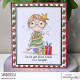 Stamping Bella LUNETTES CHRISTMAS GIRL RUBBER STAMP