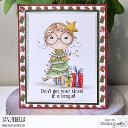Stamping Bella LUNETTES CHRISTMAS GIRL RUBBER STAMP