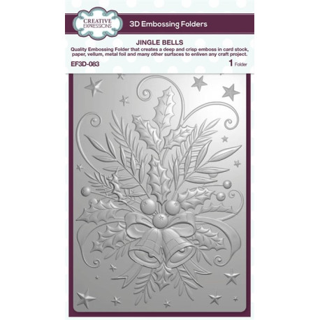 Creative Expressions 3D Embossing Folder Jingle Bells