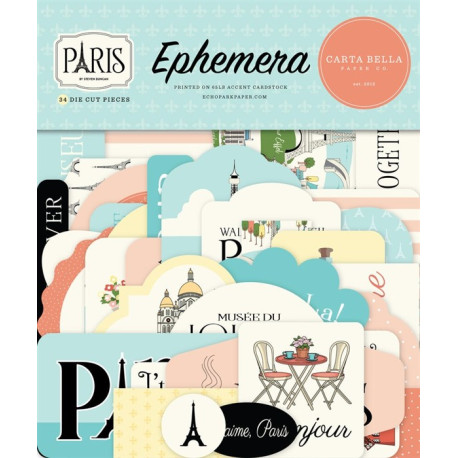 Carta Bella Paris Ephemera 34pz