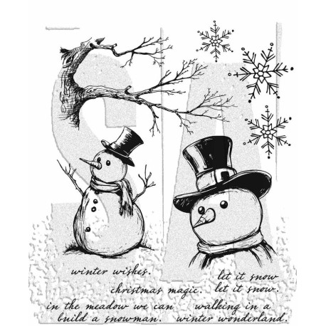  Stamper Anonymous Mr. Frostie Tim Holtz Cling Stamps