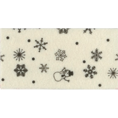 Pannolenci Stampato Pupazzi e Fiocchi di Neve