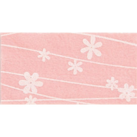 Pannolenci Stampato Rosa Righe e Fiori
