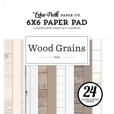 Echo Park Cool Wood Grains Paper Pad 15x15cm