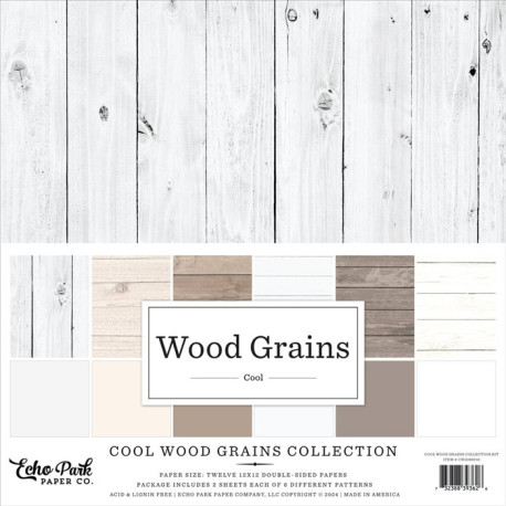 Echo Park Cool Wood Grains Collection Kit 30x30cm