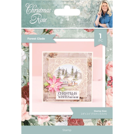 Crafter's Companion Christmas Rose Clear Stamp Forest Glade