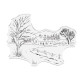 Crafter's Companion Christmas Rose Clear Stamp Christmas Village