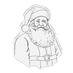 Crafter's Companion Christmas Rose Clear Stamp Santa Claus