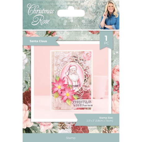 Crafter's Companion Christmas Rose Clear Stamp Santa Claus