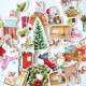 Craft Consortium Christmas Market Chipboard Ephemera 30pz