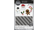 Sizzix 2-D Texture Fades Embossing Folder w/5PK Thinlits Set - Vault Side-Order Christmas Minis by Tim Holtz 666863