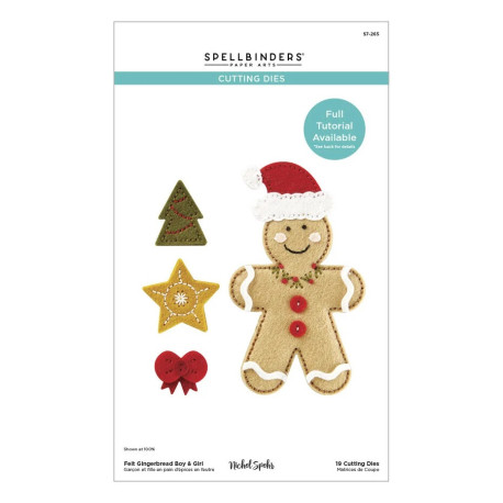 Spellbinders Felt Gingerbread Boy & Girl Etched Dies