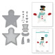 Spellbinders Felt Snowman Star Etched Dies