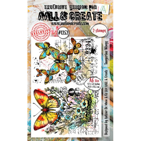 AALL & Create Stamp Set A6 1252 Tangerine Wings