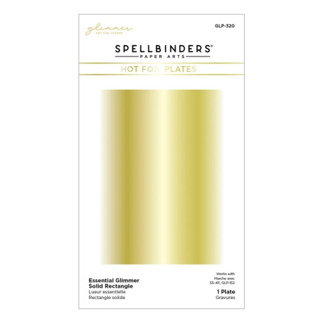 Spellbinders Essential Glimmer Solid Rectangle Glimmer Hot Foil Plate