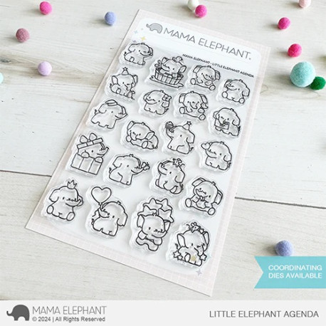 Mama Elephant LITTLE ELEPHANT AGENDA Clear Stamp