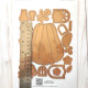 Spellbinders Felt Pumpkin Lane House Etched Dies