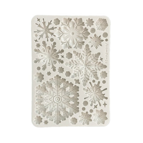 Stamperia Create Happiness Dewdrops Silicon Mould A5 Snowflakes