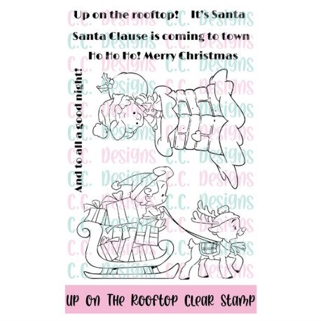 C.C. Design Up On The Roof Top Clear Stamp