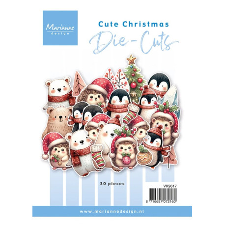 Marianne Design Die-cuts Cute Christmas 30 pz