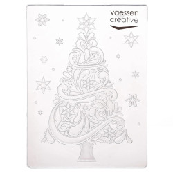 Vaessen Creative Embossing Folder Christmas Tree