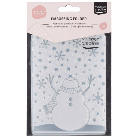 Vaessen Creative Embossing Folder Snowman