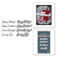 Spellbinders Sending Joy Sentiments Press Plate & Die Set 2 pezzi