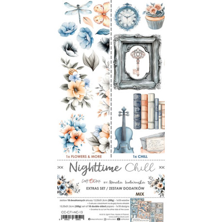 Craft o' Clock Nighttime Chill Extras to Cut MIX 15,75x30,5cm