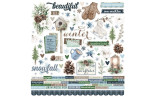 Simple Stories Simple Vintage Fresh Snow CARDSTOCK STICKERS 30x30cm