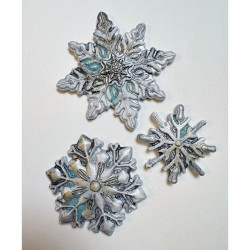 Stamperia Create Happiness Dewdrops Silicon Mould A5 Snowflakes