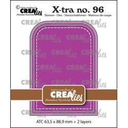 X-tra Dies No. 96 ATC Arch Rounded Corners with Stitch