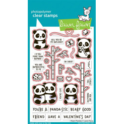 LAWN FAWN I Heart Pandas Cuts