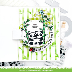 LAWN FAWN I Heart Pandas Clear Stamp