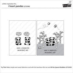 LAWN FAWN I Heart Pandas Clear Stamp