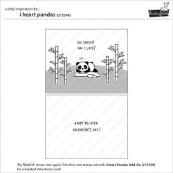 LAWN FAWN I Heart Pandas Clear Stamp