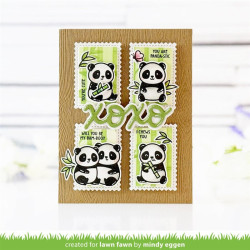 LAWN FAWN I Heart Pandas Clear Stamp