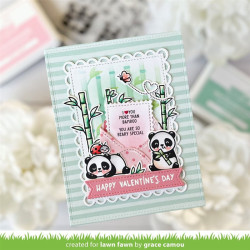 LAWN FAWN I Heart Pandas Clear Stamp