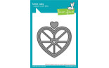 LAWN FAWN Stitched Happy Heart Geo Frame Add-On Cuts