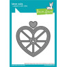 LAWN FAWN Stitched Happy Heart Geo Frame Add-On Cuts