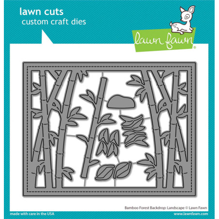 LAWN FAWN Bamboo Forest Backdrop: Landscape Cuts