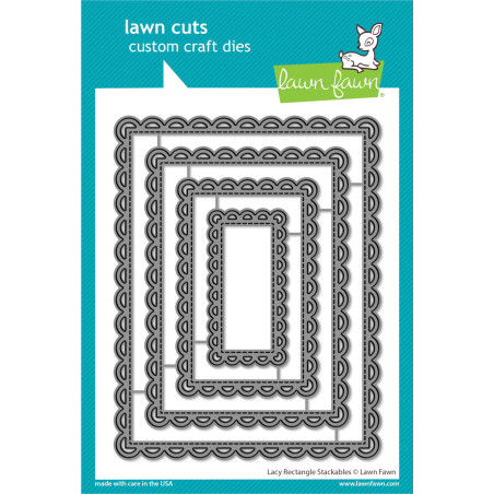 LAWN FAWN Lacy Rectangle Stackables Cuts