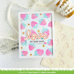 Lawn Fawn Strawberry Fields Background Stencils