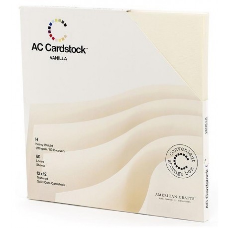 Kit 60 fogli American Crafts Cardstock variety pack Vanilla 30x30cm