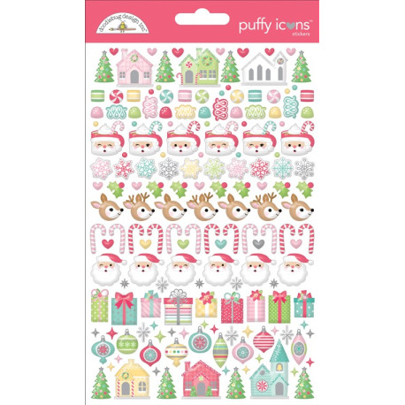 Doodlebug Design Tinsel Time Puffy Icons Stickers