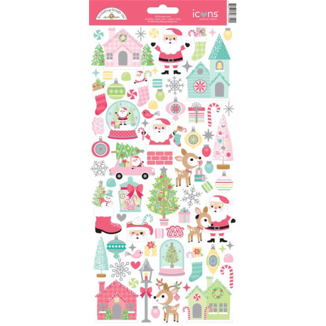 Doodlebug Design Tinsel Time Icons Stickers