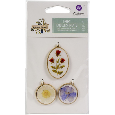 Prima Marketing Nature Lover Epoxy Charms 3pz