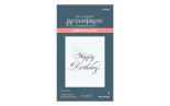 Spellbinders Copperplate Happy Birthday Press Plate