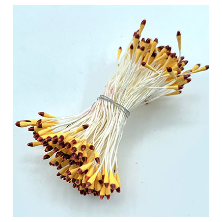 144 Pistilli Giallo e Marrone 2mm