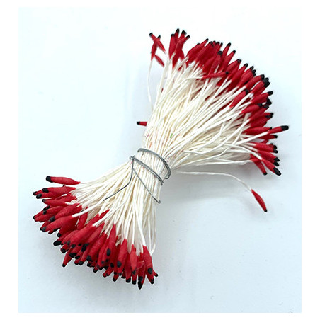 144 Pistilli Rosso e Nero 2mm