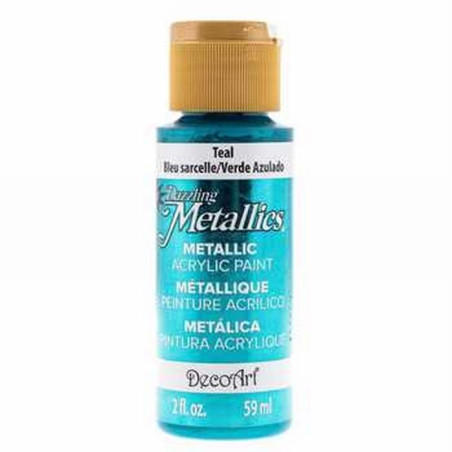 DecoArt Dazzling Metallic Acrylic Paint Teal Mint
